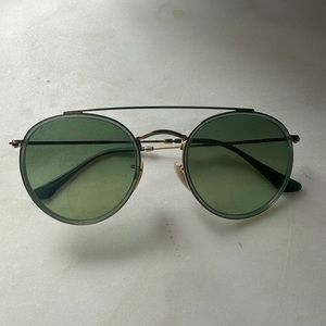 Green double bridge ray ban
